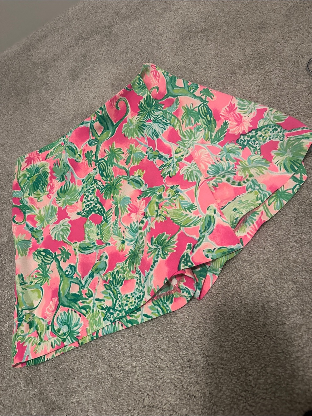 Lilly Pulitzer Cassia Skort Raz Berry Catty Shack Jungle Print Size 10